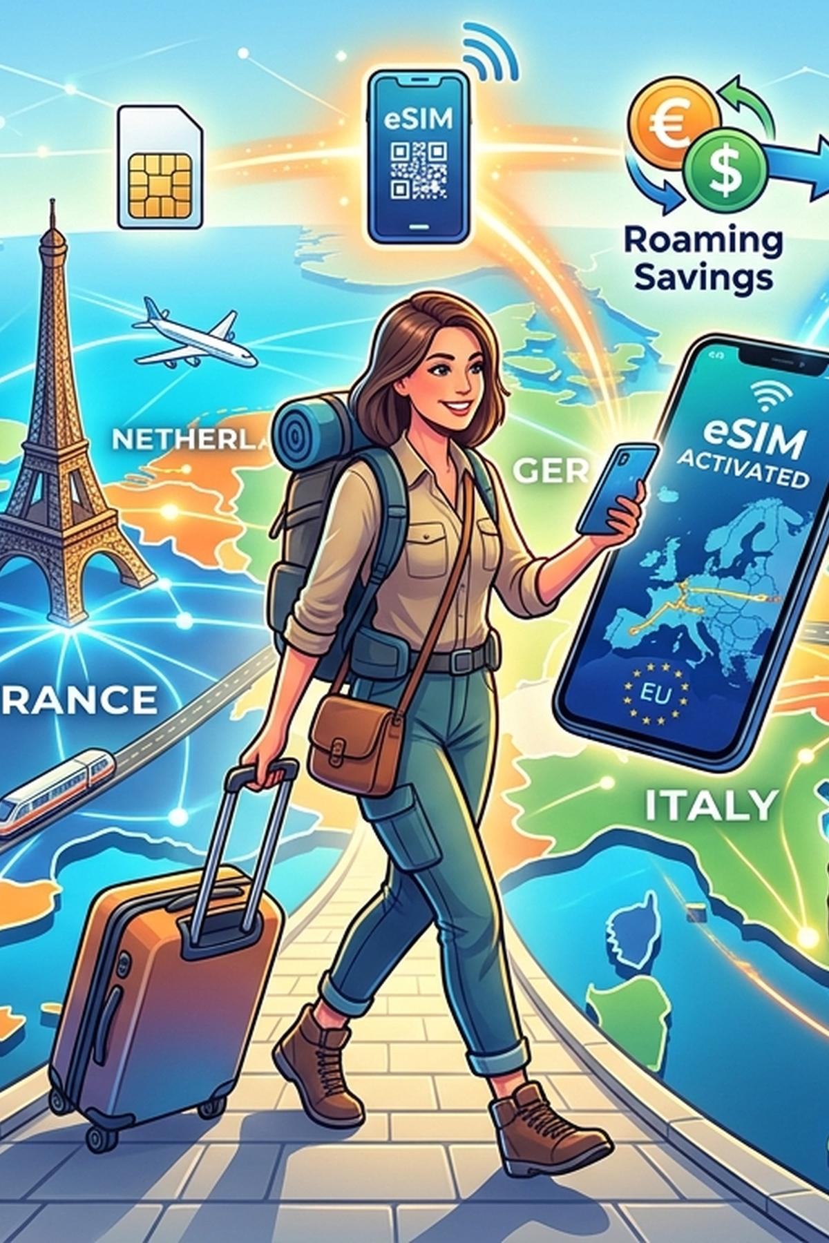 SIM Cards, eSIMs, and Roaming Costs for Schengen Multi-Country Travel