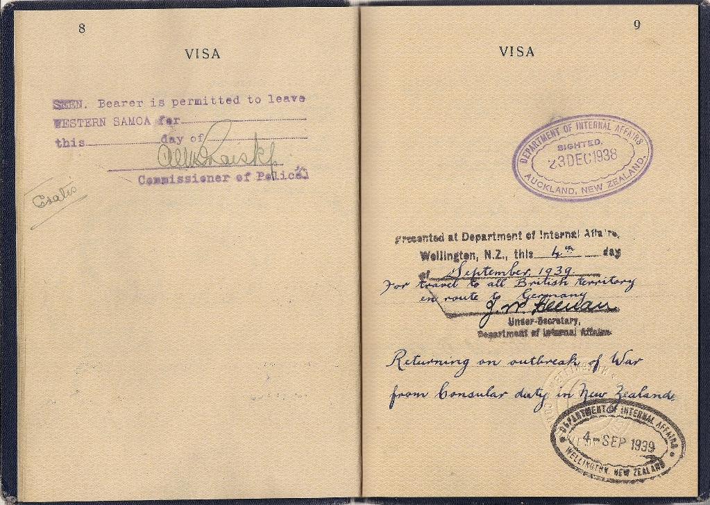 passport being stamped