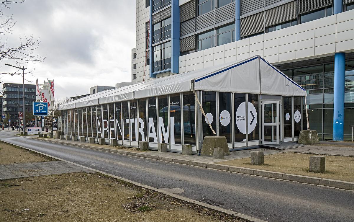 Luxembourg tram city